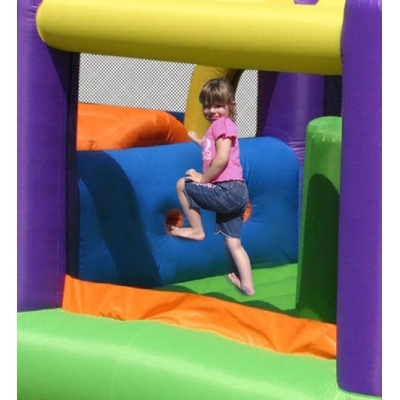 Happy Hop Překážková dráha velká nafukovací hrad s překážkami, tunelem a skluzavkou, happy hop 9063