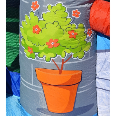 Happy Hop Skákací párty domeček , skákací hrad se skluzavkou a míčky