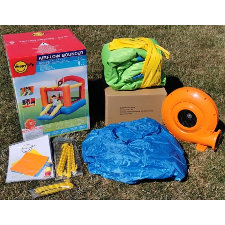 Pestrý Happy Hop skákací hrad se skluzavkou