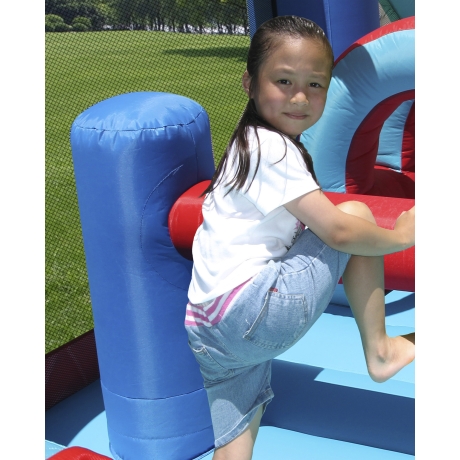 Happy Hop 9163 Fun park skákací hrad s překážkami a skluzavkou Racing Fun Bouncer 