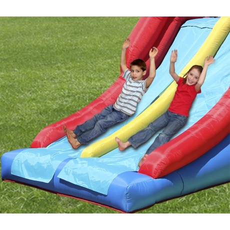 Happy Hop 9163 Fun park skákací hrad s překážkami a skluzavkou Racing Fun Bouncer 