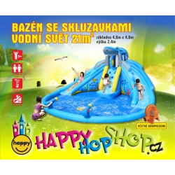 Happy Hop Bazén se skluzavkami - Vodní svět