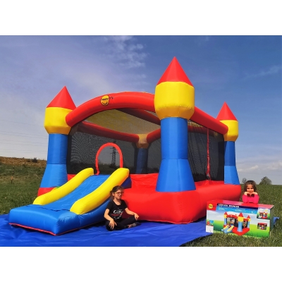 Happy Hop Velký skákací hrad XXL se sluneční clonou Happy Hop 9217N