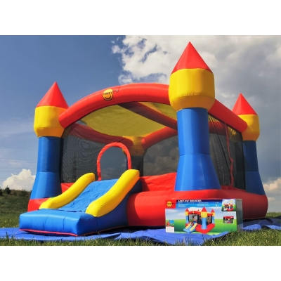 Happy Hop Velký skákací hrad XXL se sluneční clonou Happy Hop 9217N