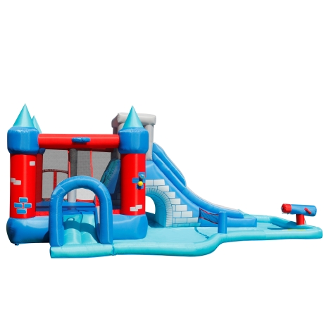 Happy Hop 9261 Velký vodní Rytířský skákací hrad s bazénem