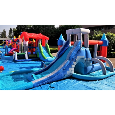 Happy Hop 9261 Velký vodní Rytířský skákací hrad s bazénem
