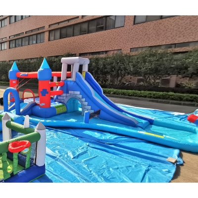 Happy Hop 9261 Velký vodní Rytířský skákací hrad s bazénem