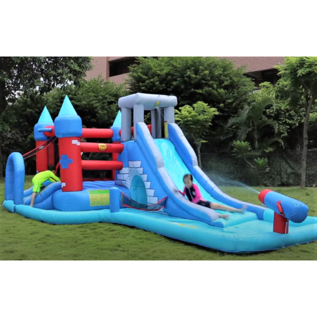 Happy Hop 9261 Velký vodní Rytířský skákací hrad s bazénem