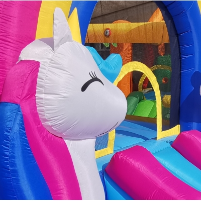 Happy Hop 8004 Půlnoční jednorožec - skákací hrad Fantasy Unicorn Music