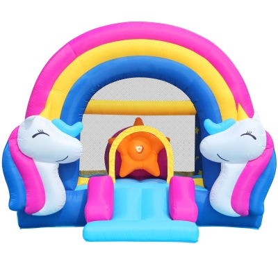 Happy Hop 8004 Půlnoční jednorožec - skákací hrad Fantasy Unicorn Music