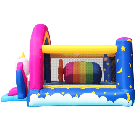 Happy Hop 8004 Půlnoční jednorožec - skákací hrad Fantasy Unicorn Music