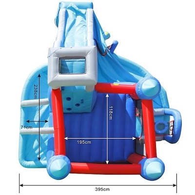 Happy Hop 9261 Velký vodní Rytířský skákací hrad s bazénem