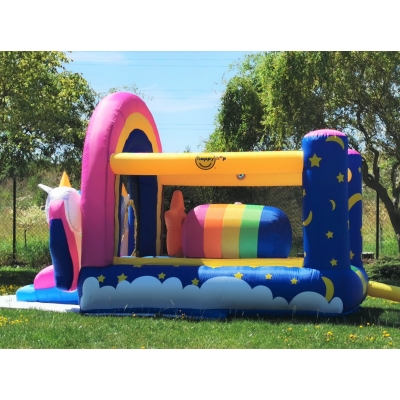 Happy Hop 8004 Půlnoční jednorožec - skákací hrad Fantasy Unicorn Music