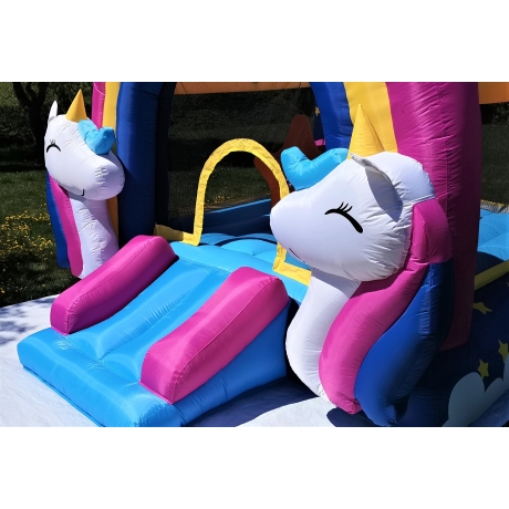 Happy Hop 8004 Půlnoční jednorožec - skákací hrad Fantasy Unicorn Music