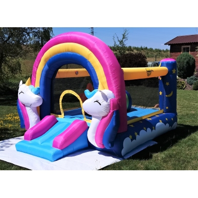 Happy Hop 8004 Půlnoční jednorožec - skákací hrad Fantasy Unicorn Music