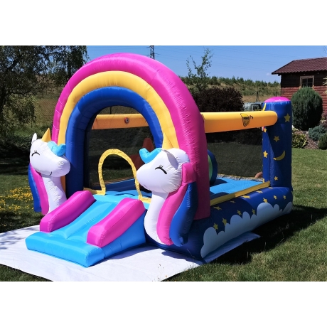 Happy Hop 8004 Půlnoční jednorožec - skákací hrad Fantasy Unicorn Music