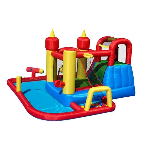 Happy Hop Funland vodní zábavný aqua s bazénem, skluzavkou a míčky, Happy Hop 9016