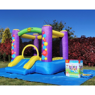 Happy Hop Skákací hrad barevné bublinky se skluzavkou 9201B