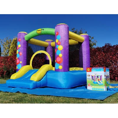 Happy Hop Skákací hrad barevné bublinky se skluzavkou 9201B