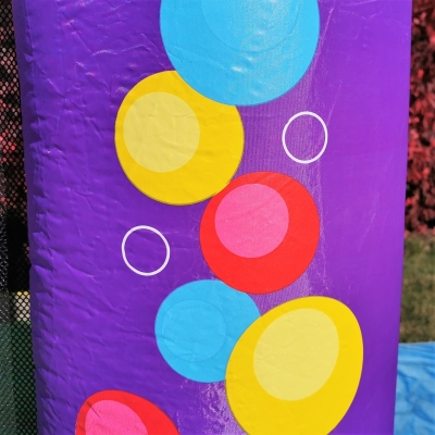 Happy Hop Skákací hrad barevné bublinky se skluzavkou 9201B