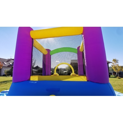 Happy Hop Skákací hrad barevné bublinky se skluzavkou 9201B