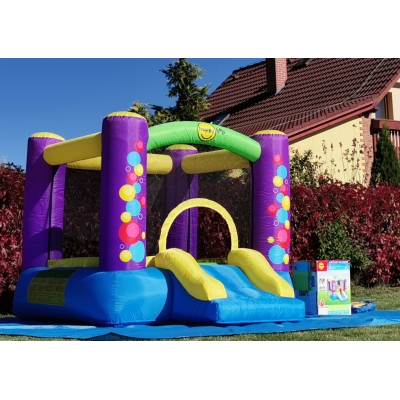 Happy Hop Skákací hrad barevné bublinky se skluzavkou 9201B