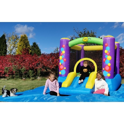 Happy Hop Skákací hrad barevné bublinky se skluzavkou 9201B