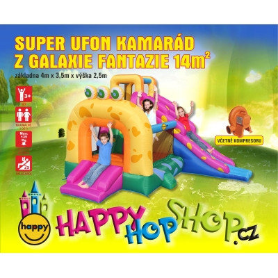 Happy Hop 9065 Super ufon kamarád z galaxie Fantazie, skákací hrad Happy Hop Imaginary Friends 9065