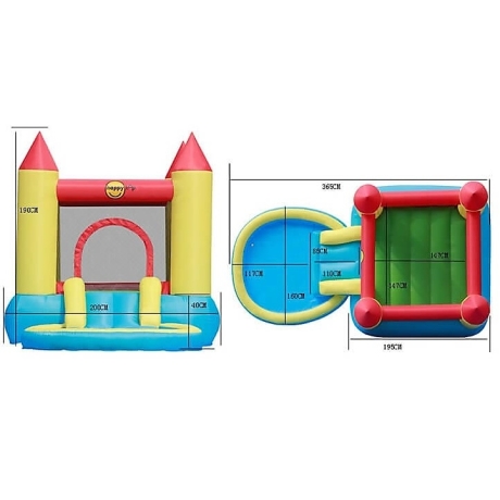 Skákací hrad s bazénkem a skluzavkou Happy Hop