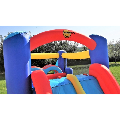 Happy Hop 9163 Fun park skákací hrad s překážkami a skluzavkou Racing Fun Bouncer 