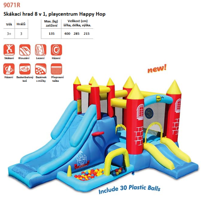 Skákací hrad 8 v 1 Play centrum Happy Hop 9071R