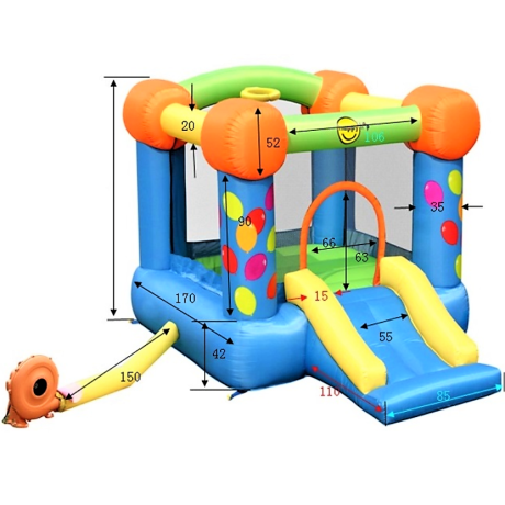 Happy Hop 9070 Skákací hrad Party barevné balónky