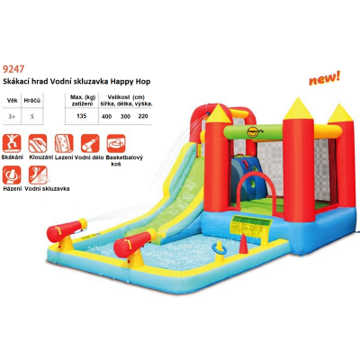 Happy Hop Skákací hrad Vodní skluzavka 9247