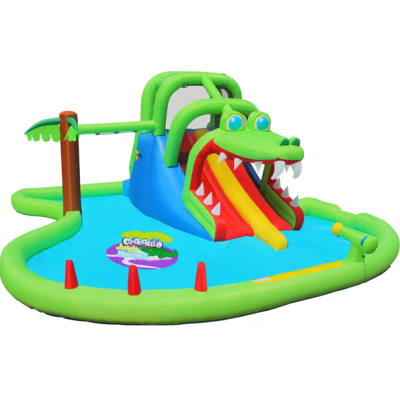 Happy Hop Veselý krokodýl. Vodní dvojitá skluzavka s vodním dělem.