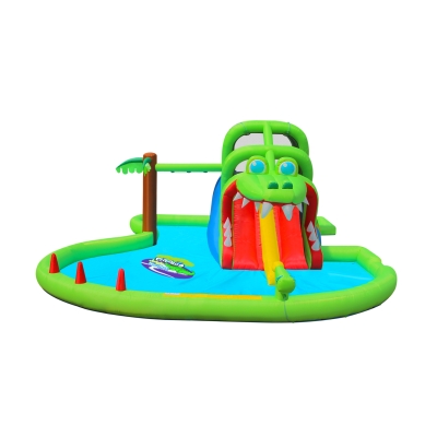 Happy Hop Veselý krokodýl. Vodní dvojitá skluzavka s vodním dělem.
