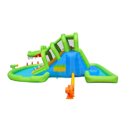 Happy Hop Veselý krokodýl. Vodní dvojitá skluzavka s vodním dělem.