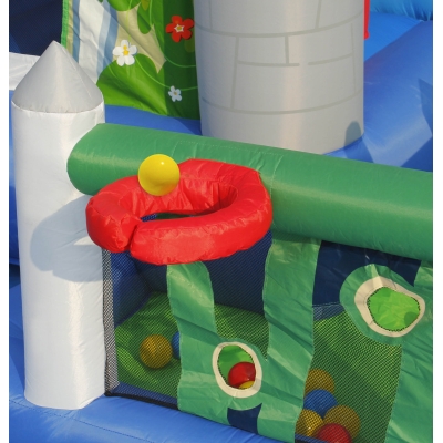 Happy Hop Velký dům 9 v 1 se skluzavkou, velkou skákací plochou a míčky na hraní, happy hop 9515