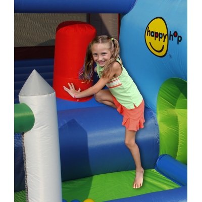 Happy Hop Velký dům 9 v 1 se skluzavkou, velkou skákací plochou a míčky na hraní, happy hop 9515