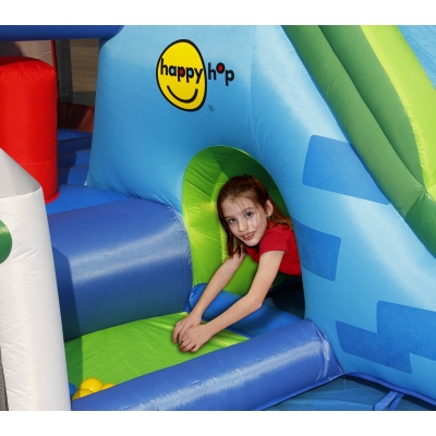 Happy Hop Velký dům 9 v 1 se skluzavkou, velkou skákací plochou a míčky na hraní, happy hop 9515