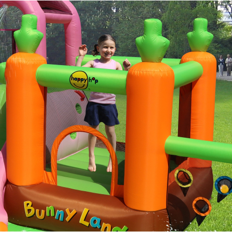 Happy Hop 9797 Bunny land vodní skákací hrad se skluzavkou a bazénkem