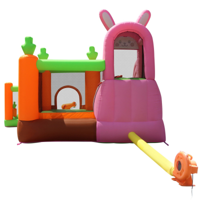 Happy Hop 9797 Bunny land vodní skákací hrad se skluzavkou a bazénkem