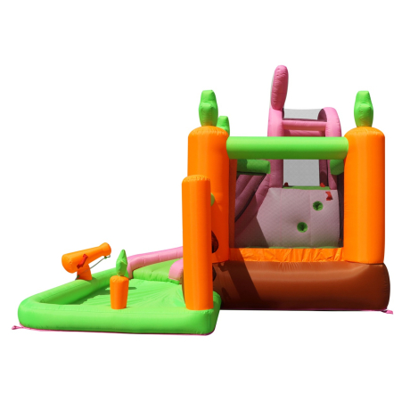 Happy Hop 9797 Bunny land vodní skákací hrad se skluzavkou a bazénkem