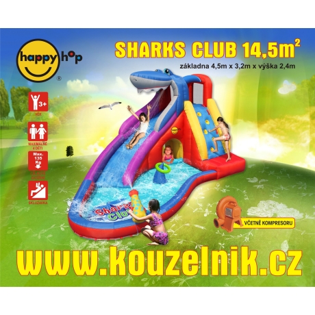 Sharks Club vodní skluzavka s bazénkem, happy hop 9417