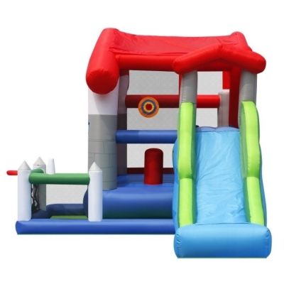 Happy Hop Velký dům 9 v 1 se skluzavkou, velkou skákací plochou a míčky na hraní, happy hop 9515